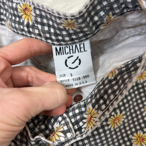 Vintage sunflower plaid shorts size 3 100% cotton - Picture 2 of 5